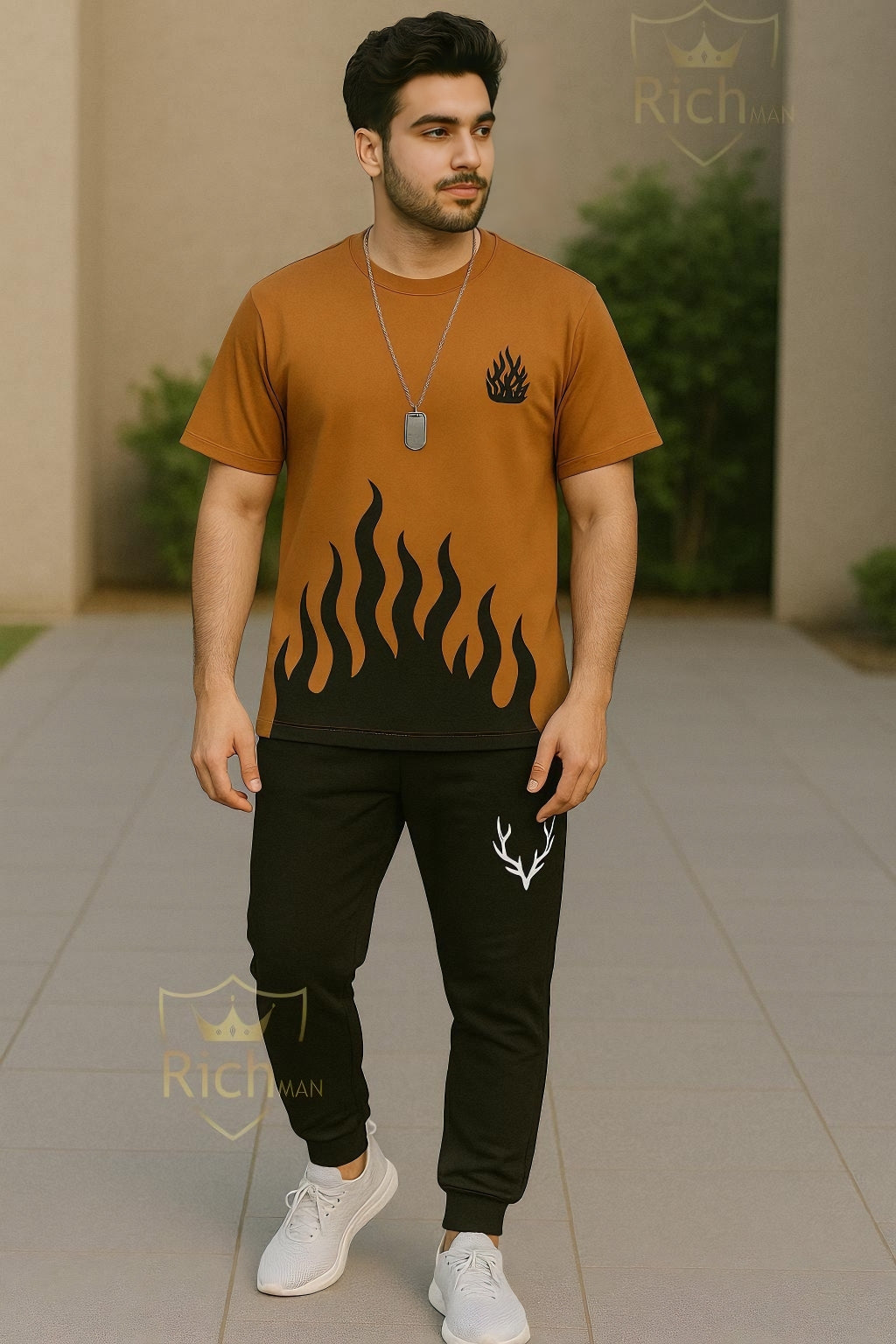 Mens 2pc Micro Plain Premium Tracksuit (TROUSER+SHIRT)
