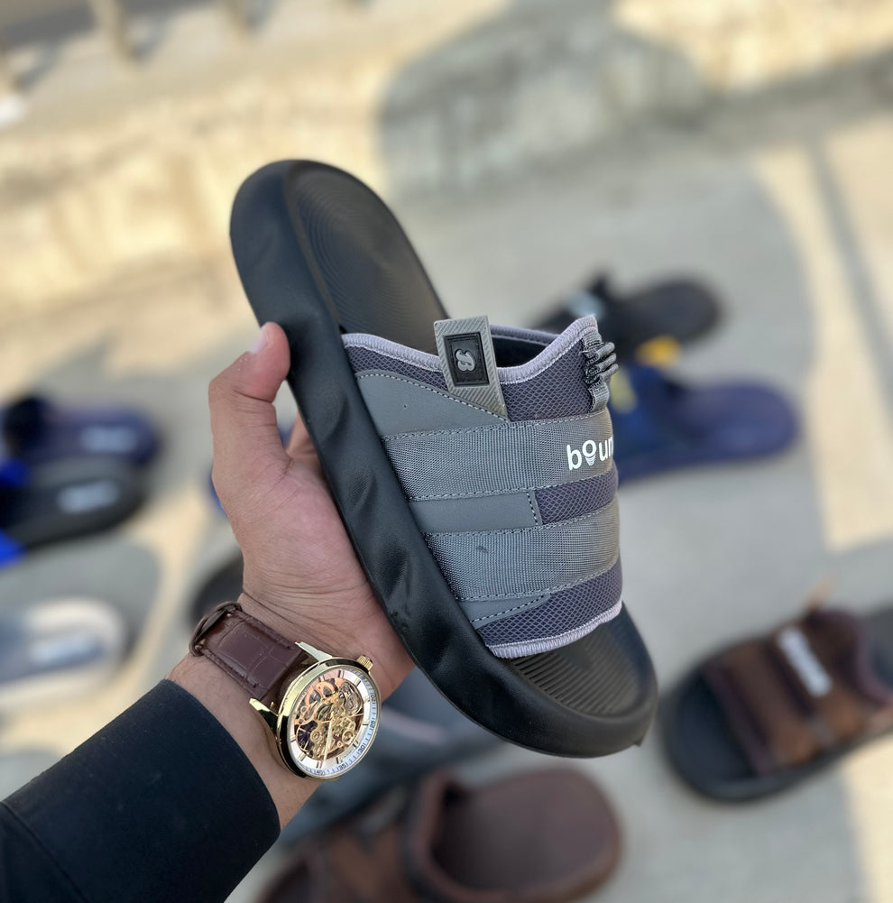 Bounce Comfortable slippers-Medicated-High quality Grey