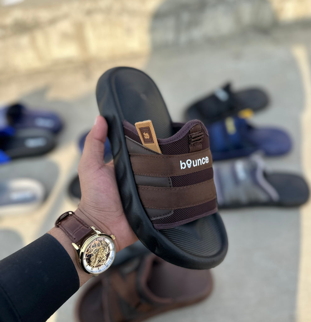 Bounce Comfortable slippers-Medicated-High quality Brown