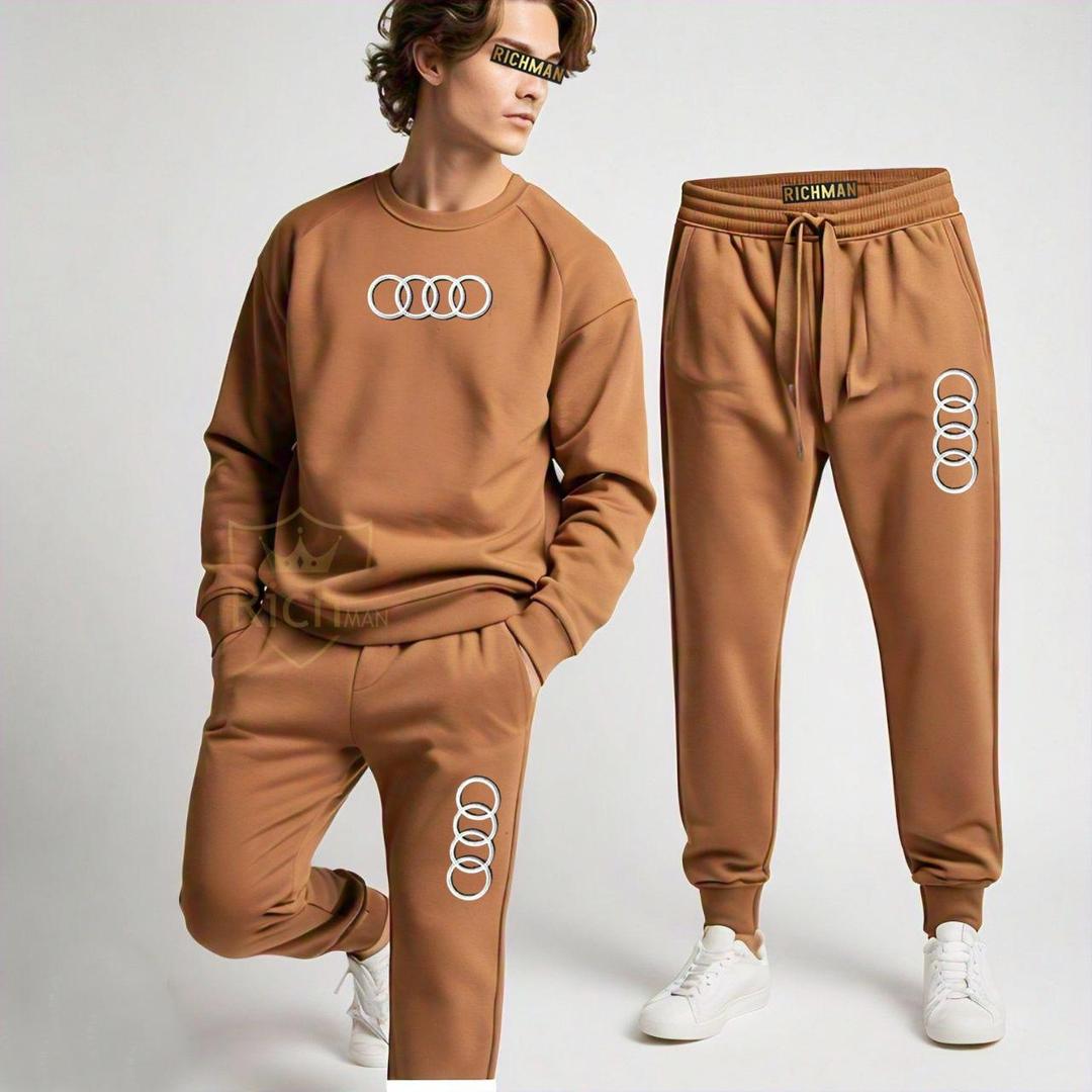 Mens 2pc Fleece Premium Sweatshirt Tracksuit (TROUSER+Sweatshirt)