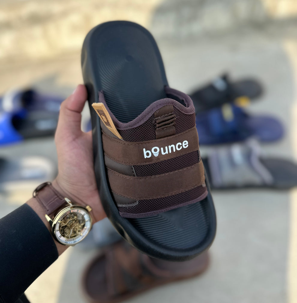 Bounce Comfortable slippers-Medicated-High quality Brown