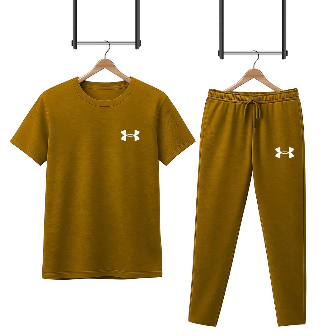 High Quality Plain 2pc Micro interlock Printed Premium Tracksuit (TROUSER+SHIRT)