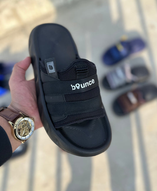 Bounce Comfortable slippers-Medicated-High quality Black